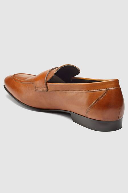 Buy_Hats Off Accessories_Brown Leather Slip On Shoes