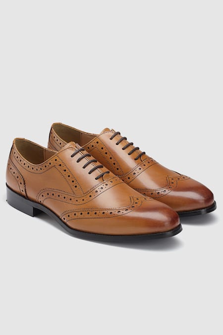 HATS OFF ACCESSORIES Leather Brogue Pattern Shoes 