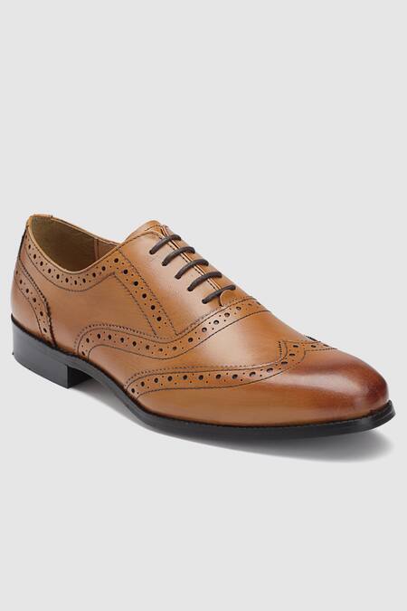 Buy Hats Off Accessories Brown Bows Leather Brogue Pattern Shoes Online at Aza Fashions Buy_Hats Off Accessories_Brown Bows Leather Brogue Pattern Shoes_Online_at_Aza_Fashions