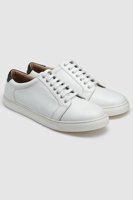 Hats Off Accessories Leather Round Toe Sneakers 