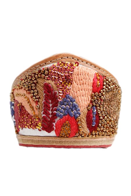 Shop_Kala_Multi Color Soulful Grace Thread Embroidered Juttis _Online_at_Aza_Fashions