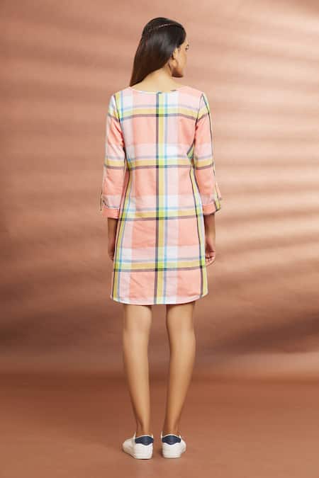 Naintara Bajaj Checkered Pattern Dress 