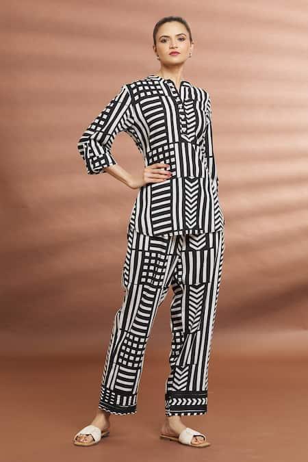 Samyukta Singhania Geometric Print Top & Pant Set 