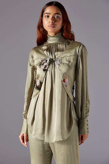 A Humming Way Salt Marsh Waistcoat & Mesa Sharara Set 