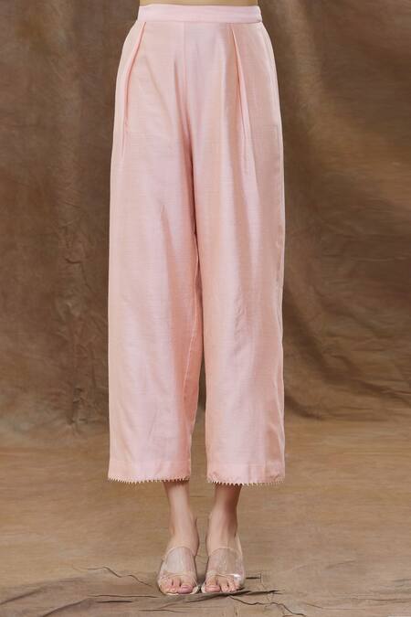 Aiman_Green Chanderi Gota Patti, Embroidery, Cut Work Colorblock Kurta Palazzo Set_at_Aza_Fashions