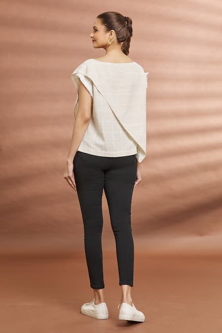 Naintara Bajaj Checkered Overlap Top 