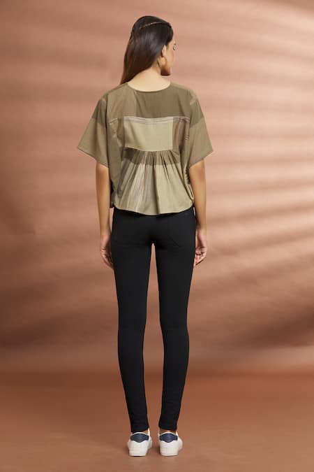 Naintara Bajaj Checkered Pattern Top 