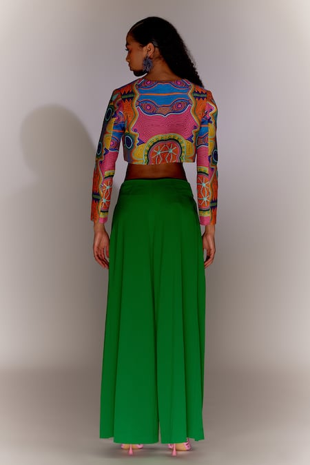 Mini Sondhi Abstract Face Pattern Jacket 