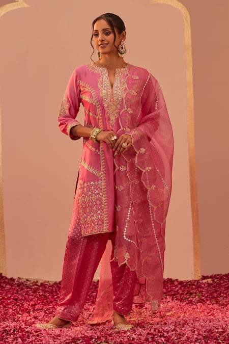 Sheetal Batra Rashida Zari Thread Embroidered Kurta Set 