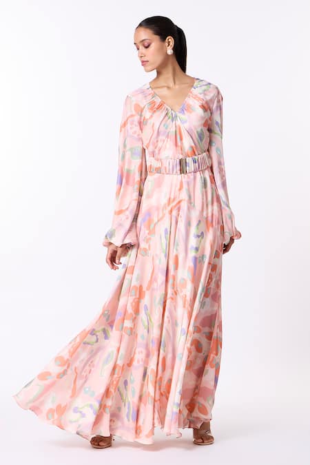 Scarlet Sage Nile Paisley Print Maxi Dress With Belt 