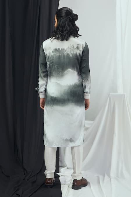 Nirmooha Landscape Print Kurta With Pant 