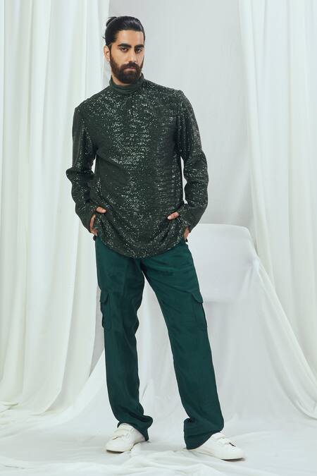 Sequined trousers - Black/Sequins - Men | H&M IN