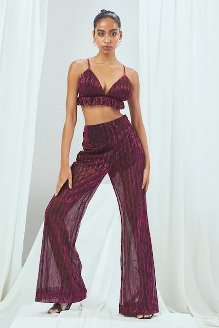 Nirmooha Metallic Flared Pant 