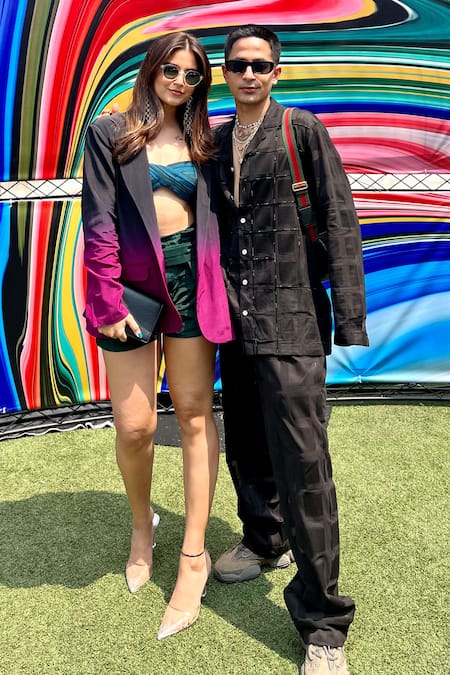 Nirmooha Blue Crepe Dual Color Pleated Bralette Online at Aza Fashions Nirmooha_Blue Crepe Dual Color Pleated Bralette _Online_at_Aza_Fashions