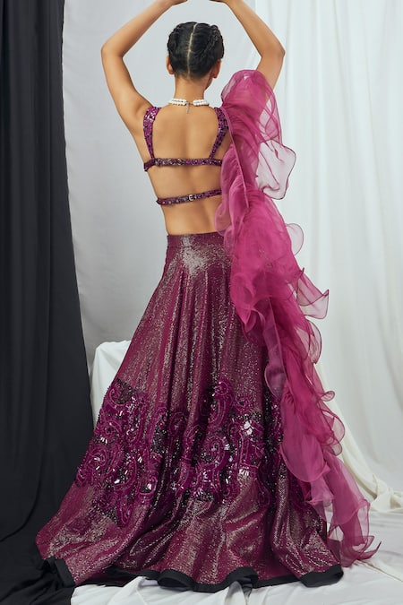 Nirmooha Hand Embroidered Lehenga Set 