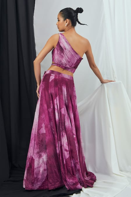 Nirmooha Blotch Print Lehenga With Blouse 