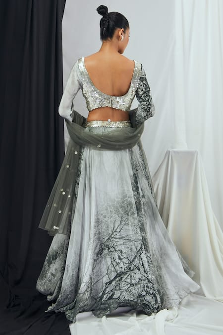 Nirmooha Forest Print Lehenga Set 