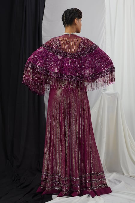 Nirmooha Hand Embroidered Anarkali & Cape Set 