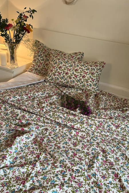 CocoBee Cotton Floral Print Bedspread 