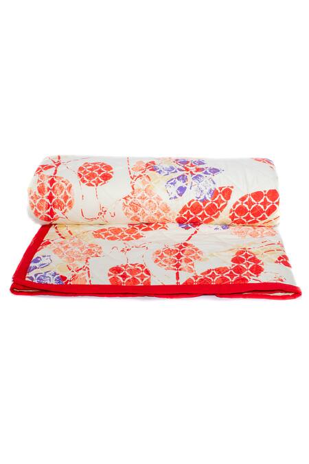 Cocobee_Multi Color Cotton Printed Floral Quilt _Online_at_Aza_Fashions