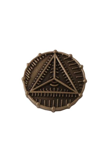 Buy_Cosa Nostraa_Gold Embroidery Bermuda Triangle Carved Buttons - Set Of 7 _Online_at_Aza_Fashions