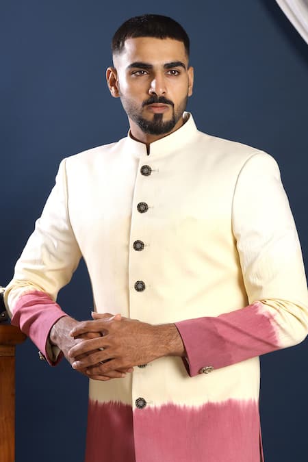 Cosa Nostraa_Gold Floral Marvel Carved Buttons - Set Of 7 _Online_at_Aza_Fashions