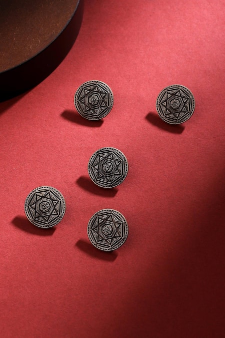 Cosa Nostraa Guiding Star Carved Buttons - Set of 5 