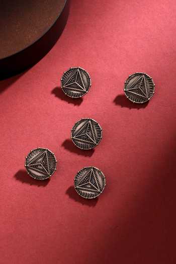 Cosa Nostraa Bermuda Triangle Carved Buttons - Set of 5 