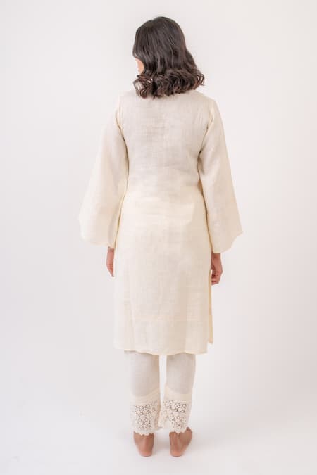 Avaasya Jaipur Crochet Laced Kurta & Pant Set 