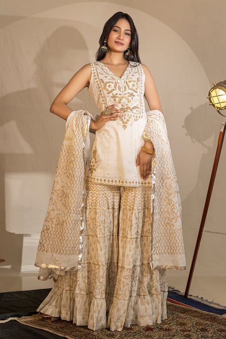 Nazar by Indu Printed Kurta Gharara Set 