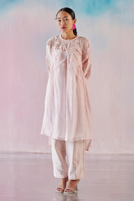 Ilk Chanderi Heart Print Dress 