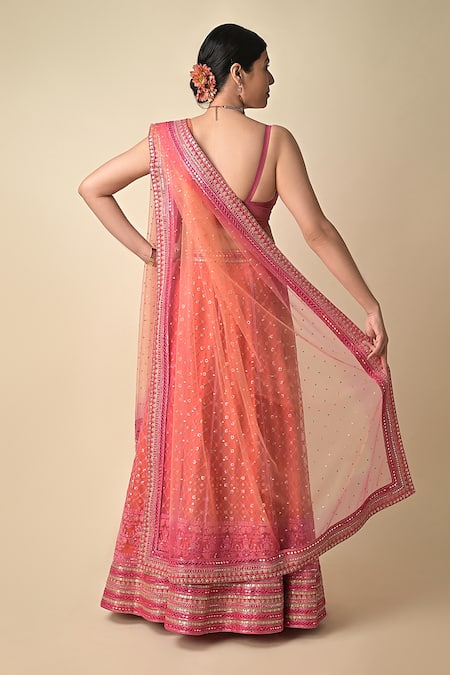 Kavita D Thread & Sequin Embroidered Bridal Lehenga Set 