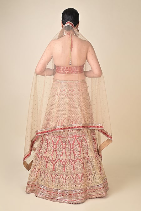 Kavita D Embroidered Bridal Lehenga Set With Unstitched Blouse 