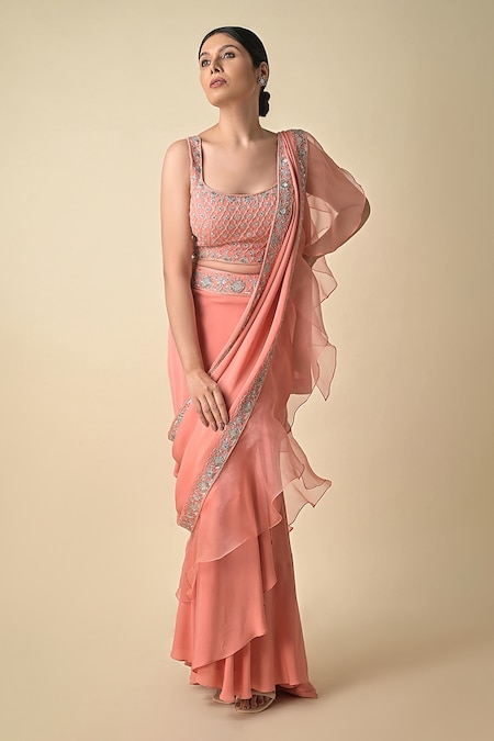 Lara Ruffle Saree – rashikasharma