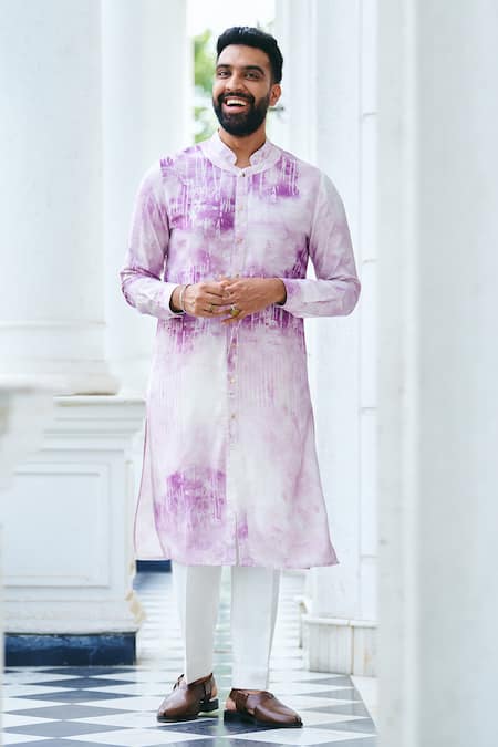 Philocaly Timber Abstract Print Kurta 