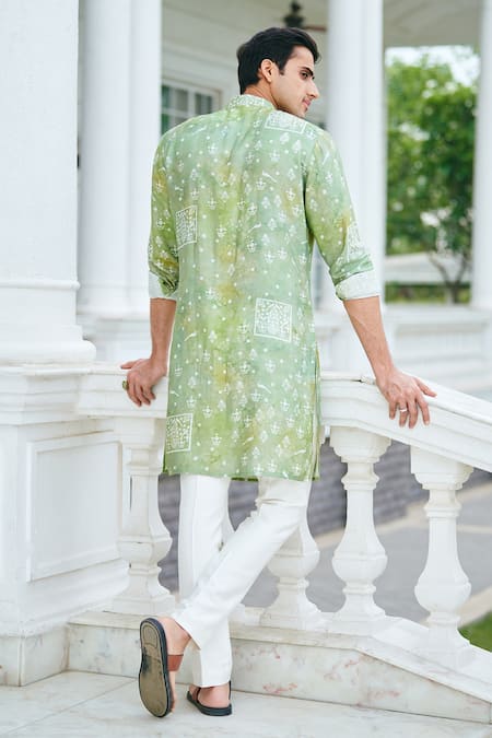 Philocaly Phulvari Cotton Floral Print Kurta 