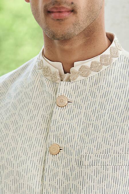 Buy_Philocaly_White Silk Embroidery Cut Dana Bundi_Online_at_Aza_Fashions