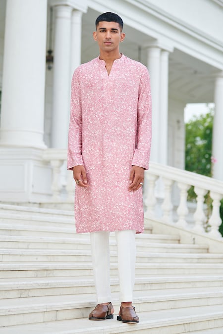 Philocaly Clover Floral Print Kurta 