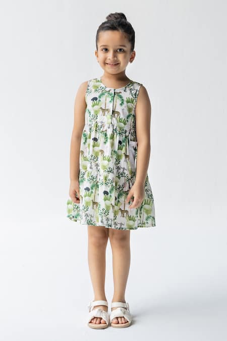 Ankid Sunderban Printed Tiered Dress 