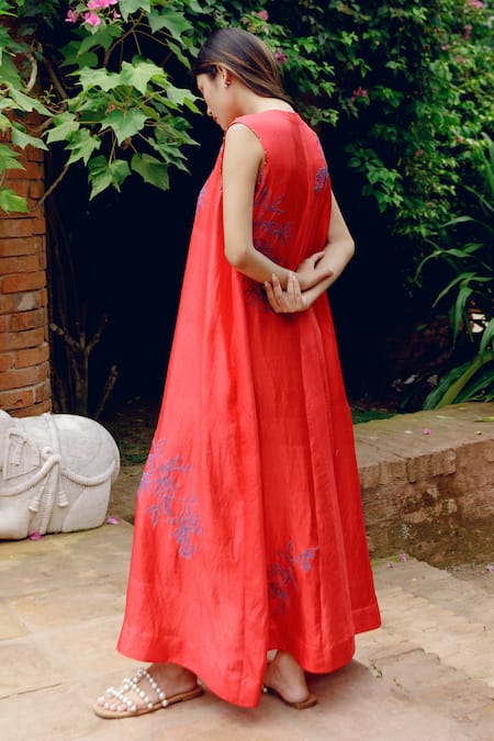 Kavya Singh Kundu Faye Handwoven Mulberry Silk Dress 