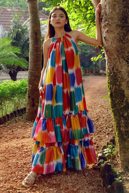 Kavya Singh Kundu Lana Handwoven Mulberry Silk Dress 