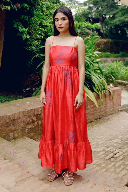 Kavya Singh Kundu Serena Handwoven Mulberry Silk Dress 