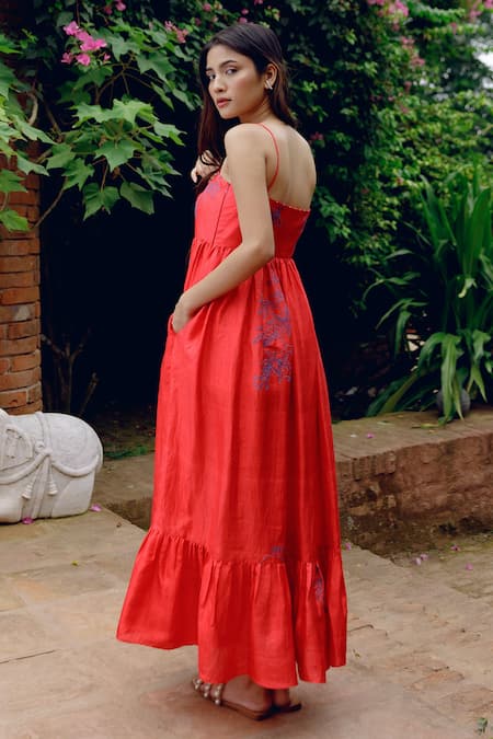 Kavya Singh Kundu Serena Handwoven Mulberry Silk Dress 