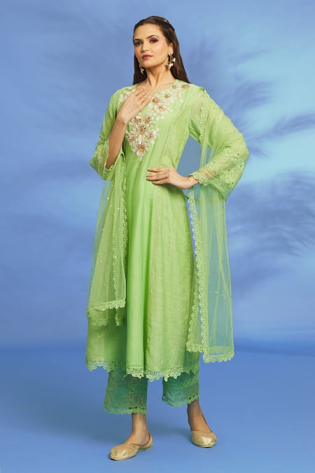 OMI Hand Embroidered Anarkali Set 