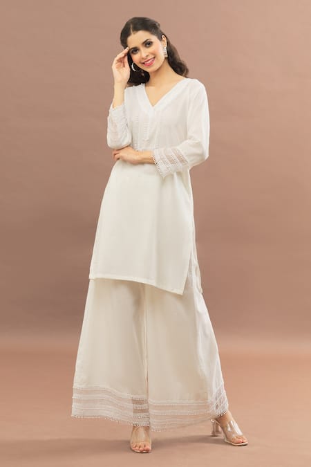 Straight cut 2025 kurta with palazzo