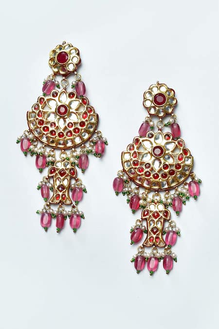 Posh By Rathore Bead Embellished Earrings 