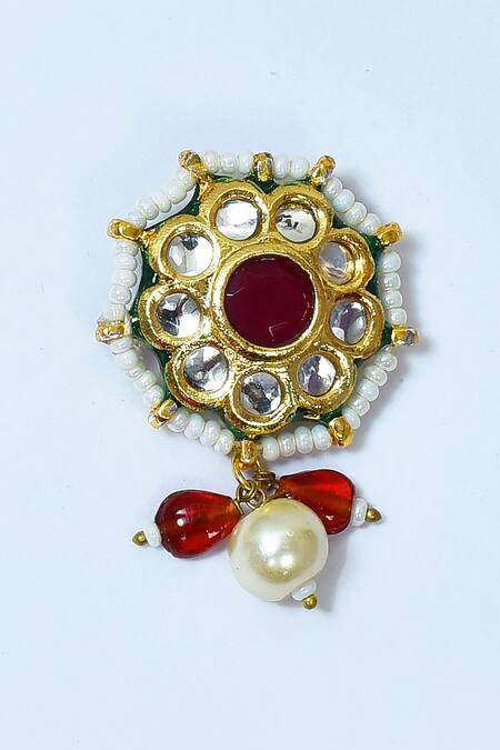 Posh By Rathore_Multi Color Crystals Kundan Embellished Choker Set _at_Aza_Fashions