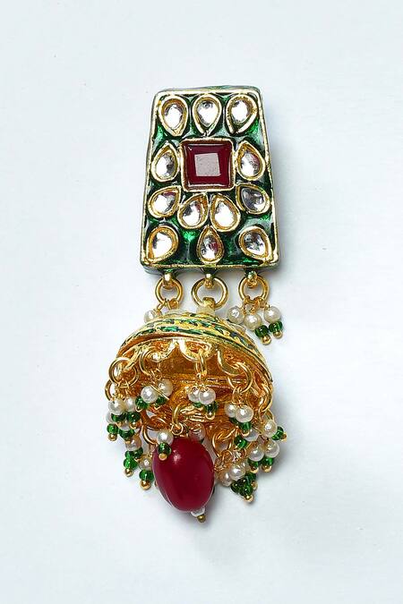 Buy_Posh By Rathore_Multi Color Stones, Beads Embellished Choker Set 