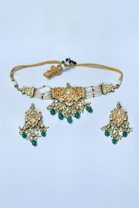 Posh By Rathore Embellished Choker Set 
