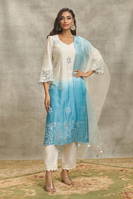 Surabhi Arya Dori Embroidered Kurta Palazzo Set 